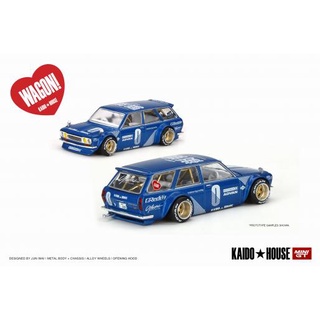 Datsun KAIDO 510 Wagon Blue 1:64 [Kaido House x MINI GT]