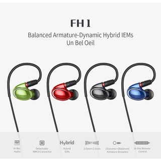 FiiO FH1 New 2018 หูฟังระดับ Hi-Res MMCX เปลี่ยนสายได้ สินค้าพร้อมจัดส่ง รับประกันศูนย์ไทย