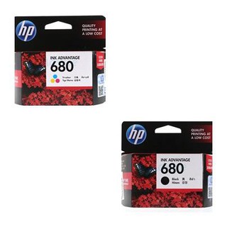 ตลับหมึก 680bk + 680col For HP Deskjet Ink Advantage : 1115 / 1118 / 2135 / 2138 / 3635 / 3636 / 3638 / 3775 / 3776 / 37