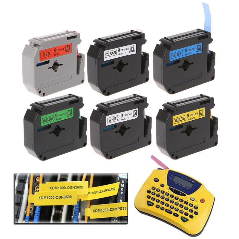 【PC】เทปฉลาก แบบเปลี่ยน สําหรับ Brother P-touch Label Maker 9 มม. M231 MK231 M-K231 #8