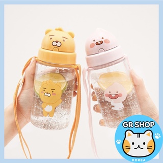 [DAISO Korea] KAKAO FRIENDS ขวดน้ํา หลอดดูดน้ํา แบบพกพา 350 มล. 2 ตัวเลือก Ryan, Apeach / Cute Korean Tumbler