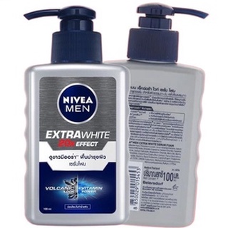 NIVEA MEN นีเวีย เมนเอ็กซ์ตร้า ไวท์ เซรั่ม โฟม 100 มล 20X* ให้ผิวดูขาวออร่า** สุขภาพดี