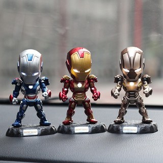 เวนเจอร์สเหล็ก Toy Man ทำมือโลหะแมงมุม MK43 ส่องสว่างรบสูทที่สามารถเคลื่อนย้ายรุ่น MK85 ของขวัญผู้ชาย