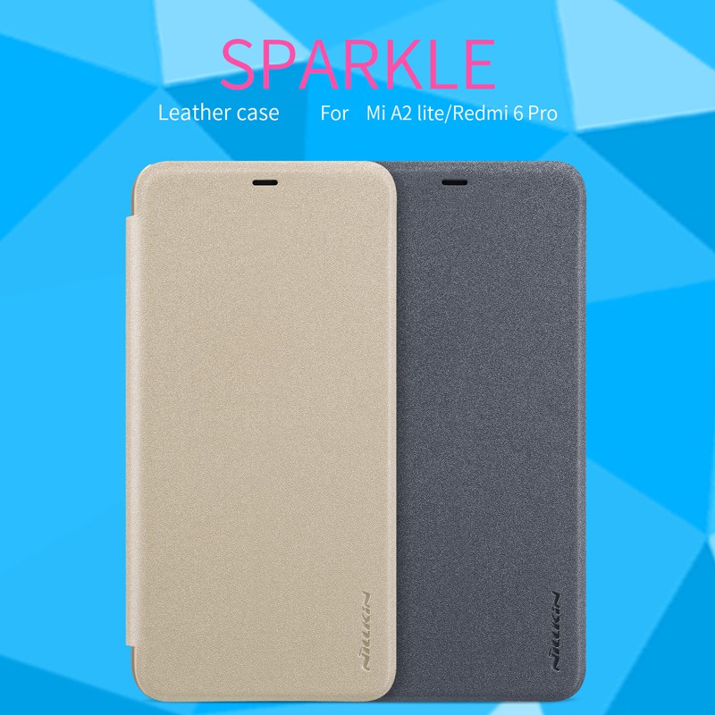Nillkin เคสมือถือ  รุ่น  Sparkle Leather ของแท้100%) สำหรับ Xiaomi Redmi 6 Pro / Mi A2 Lite