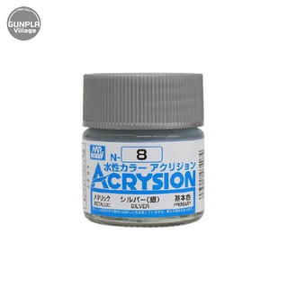 Mr.Hobby MR.ACRYSION COLOR N-08 SILVER 4973028034974 (สี)