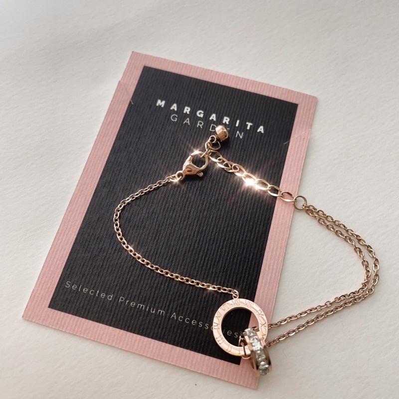 Margarita Double Linked Hoops Stainless Bracelet