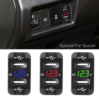 12 v dual usb อะแดปเตอร์ชาร์จแบตติดในรถยนต์สําหรับ suzuki toyota