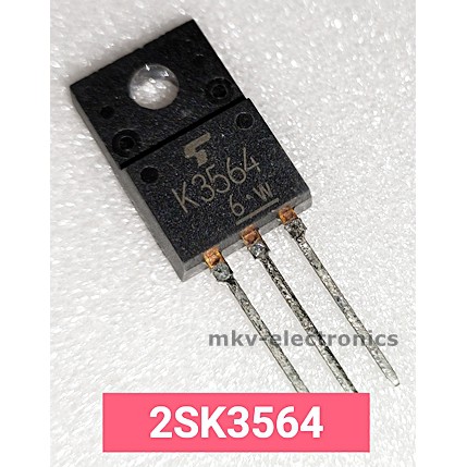 (1ตัว) K3564 , 2SK3564 , MOSFET N-Channel 3A 900V TO-220FP (รหัสสินค้า M02589)