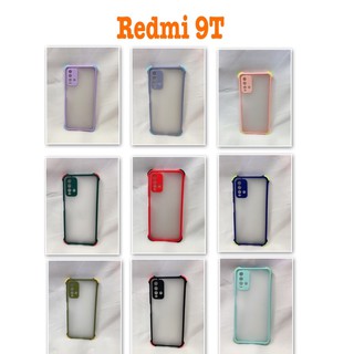 case หลังขุ่นขอบสีกันกล้องกันกระแทกรุ่น Redmi9T