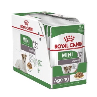 (12 ซอง)Royal Canin Mini Ageing 12+ 85 g   อาหารเปียกสุนัขสูงวัย พันธ์เล็ก