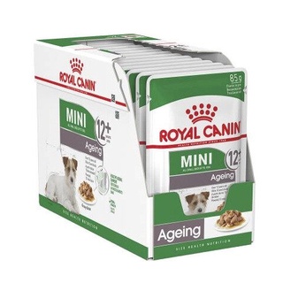 (12 ซอง)Royal Canin Mini Ageing 12+ 85 g   อาหารเปียกสุนัขสูงวัย พันธ์เล็ก