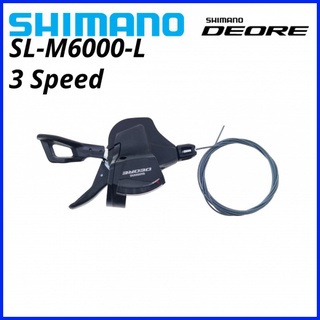 Shimano Deore SL-M6000 คันโยกเกียร์ 3 ความเร็ว M6000 3s สวิตช์ 3 S 3v สําหรับจักรยานเสือภูเขา RAPIDFIRE PLUS ซ้าย