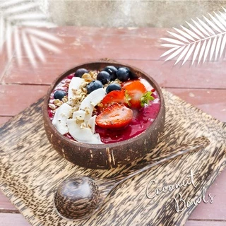 ถ้วยกะลามะพร้าว ชามกะลามะพร้าว ถ้วยสมูทตี้โบลว์ - coconut bowl (มี5ไซส์)