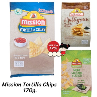 KINKIN🌽แผ่นนาโช่ MISSION Tortilla Chip 3 รส แผ่นแป้งข้าวโพด มัลติเกรน วาซาบิ สาหร่าย อบกรอบ ทอดกรอบ มังสวิรัติ อาหารคลีน