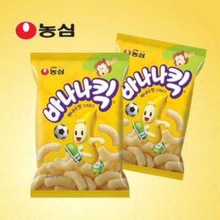 Nongshim ขนมอบกรอบรสกล้วยหอม Banana Flavor Snack 45g.