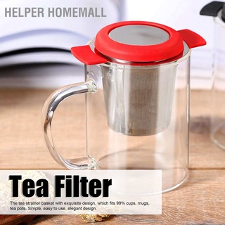 Helper HomeMall Tea Strainer Loose Leaf Infuser Basket Fine Mesh Filter with Lid Teaware for Cup