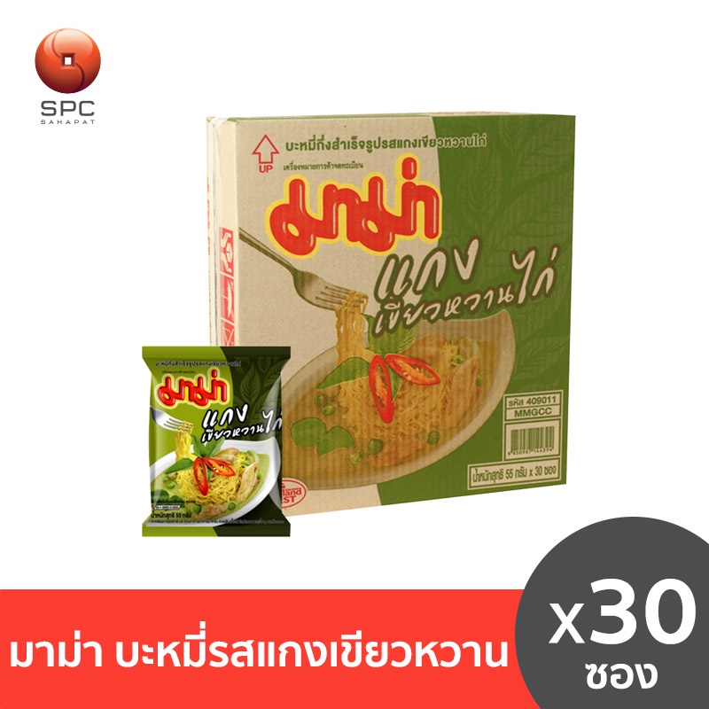 มาม่าบะหมี่รสแกงเขียวหวานไก่  แพ็ค 30 ซอง