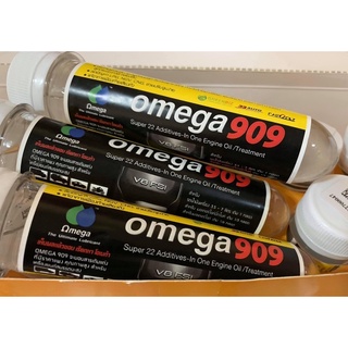 🔴 หัวเชื้อน้ำมันเครื่อง Omega 909 1หลอด ขนาด 45 ml  ใช้งานได้ทั้งเบนซินและดีเชล