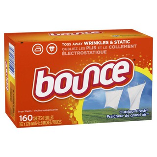 Bounce dryer sheets แผ่นหอมปรับผ้านุ่ม ใส่ในเครื่ิองอบผ้า 160 แผ่น