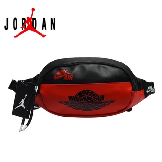 JORDAN [lowest price] mens bag, black gray black red womens bag, long zipper sling waist sling bag, outdoor sports Messenger, beam sling, chest bag