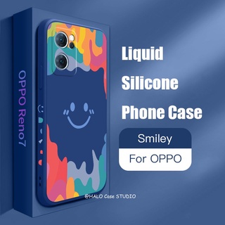 OPPO Reno 7 5G 7z/8Z 8Pro เคสโทรศัพท์มือถือ ซิลิโคนนุ่ม ลายหน้ายิ้มน่ารัก สําหรับ 7Pro Reno 6 6z 5G