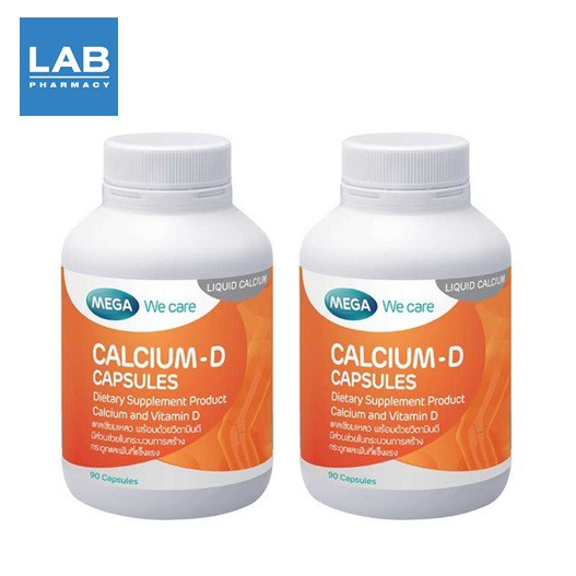 [ แถมฟรีอีก 20 เม็ด ] MEGA we care Calcium-D 2x90s - ผลิตภัณฑ์เสริมแคลเซียม บรรจุ 90 เม็ด แพ็คคู่