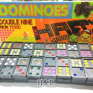 โดมิโน(55ชิ้น)​ กล่องใหญ่ DOMINOES โดมิโน่ ตัวต่อ ของเล่น