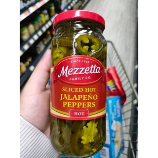 Mezzetta Deli Sliced Hot Jalapeno Pepper 473 ml. 🔥💥💥 ฮอท จาลาปิโน เปปเปอร์ส (พริกจาลาปีโนหั่นดองในน้ำส้มสายชู) 💥🔥🔥