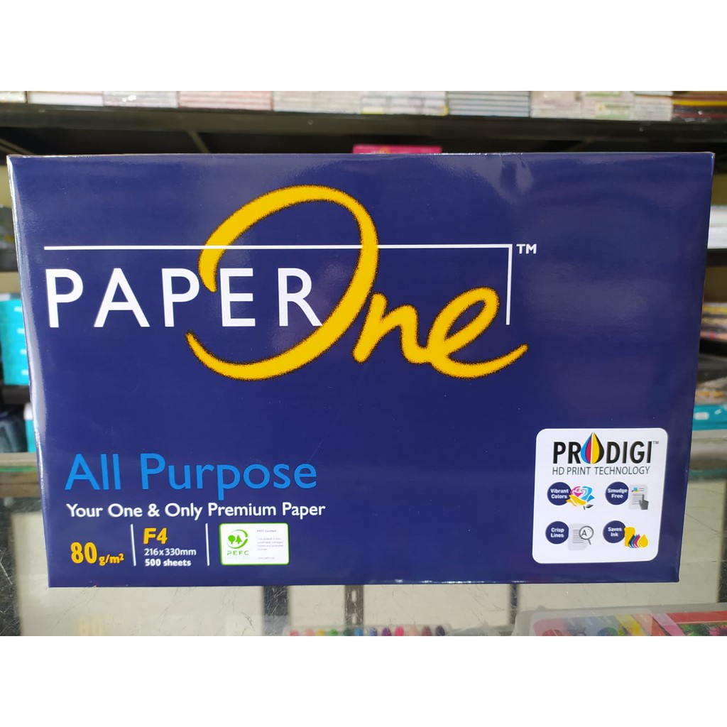 (RETAIL) 100 แผ่น 80 แกรม และ 100 แกรม HVS PAPER ONE A4 Size