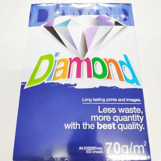 กระดาษA4 กระดาษถ่ายเอกสาร Diamond A4 70g. 100แผ่น อย่างดี ราคาถูก ( แบ่งขาย )