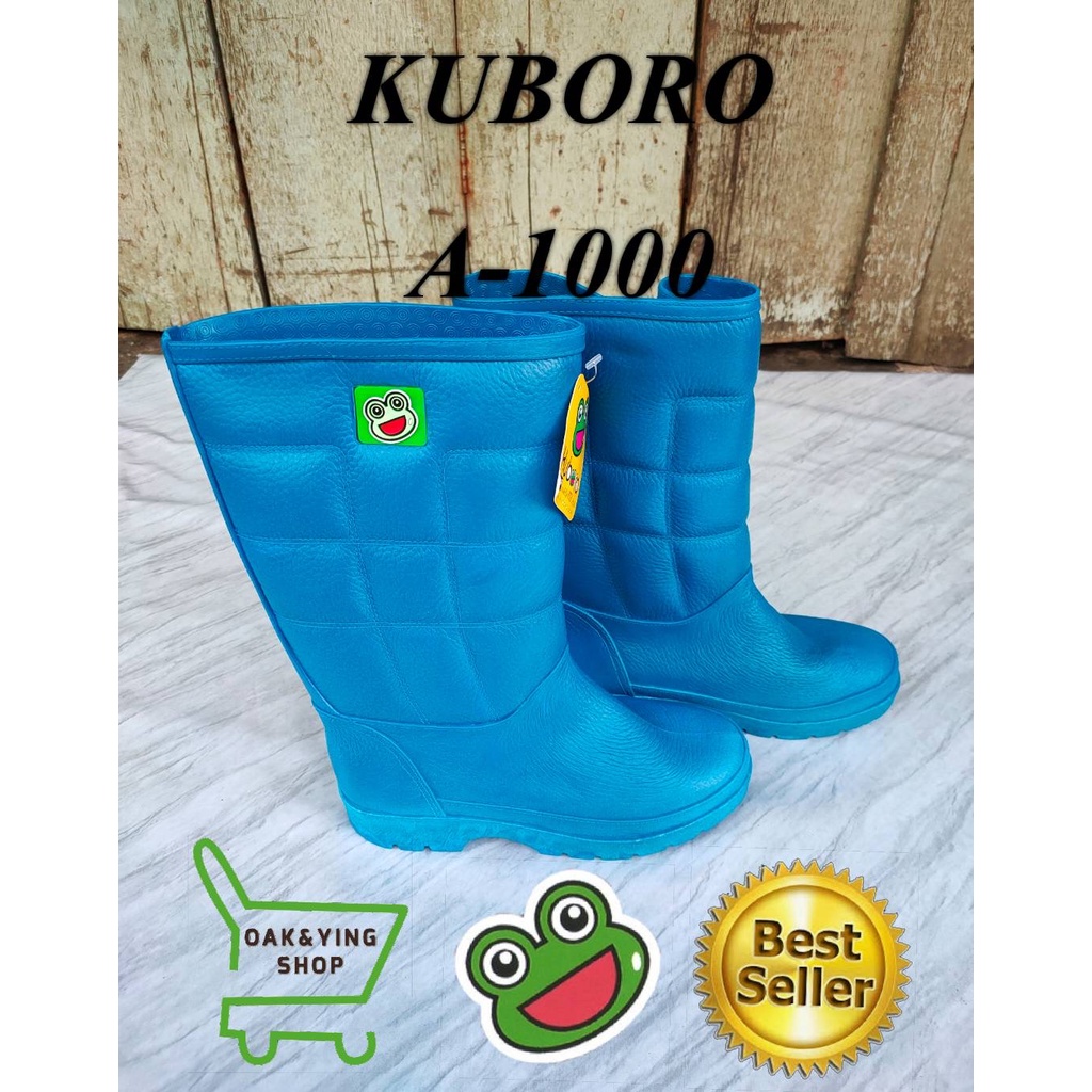 (ของแท้) รองเท้าบูทตรากบ Kuboro รุ่น A-1000 สูง12นิ้ว รองเท้าบูทกันน้ำ รองเท้าตัดหญ้า  เทียบขนาดเป็นเซนติเมตรด้านล่าง