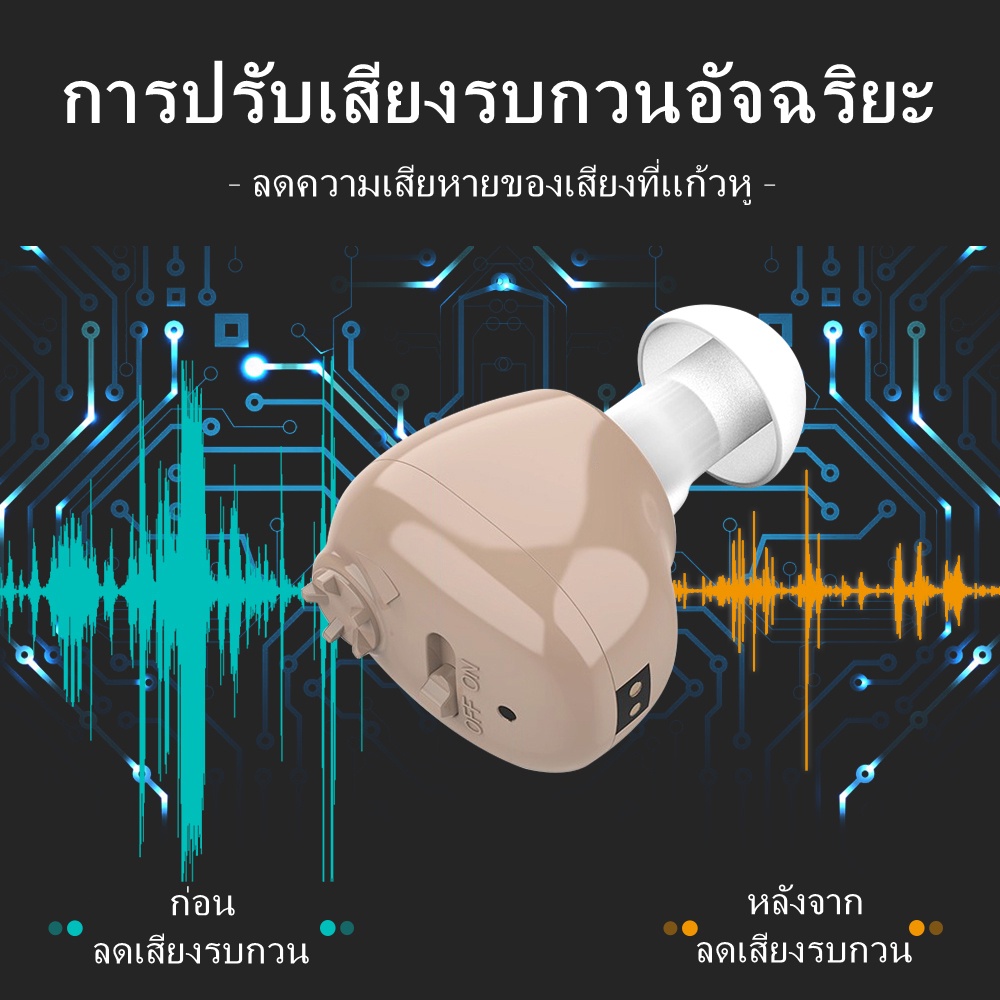 เครื่องช่วยฟังดิจิทัล แบบชาร์จไฟ ขนาดเล็ก ราคา ถูกที่สุด ดีลบีเคเค แกลเลอรีภาพที่ 4