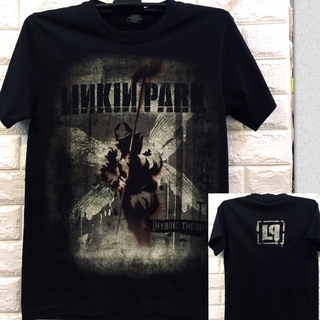 เสื้อยืดแขนสั้น พิมพ์ลายวง Linkin Park Hybrid Theory