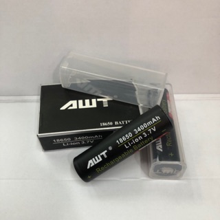 [ลด15% โค้ด PMB0103] ถ่านชาร์จ AWT 18650 3400mAh 3.7V (1กล่อง2ก้อน) ของแท้เช็คโครตได้