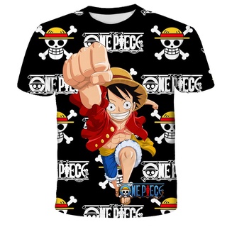 ใหม่ เสื้อยืดลําลอง แขนสั้น พิมพ์ลายการ์ตูน One Piece 3 มิติ แนวสตรีท คุณภาพสูง แฟชั่นฤดูร้อน สําหรับผู้ชาย