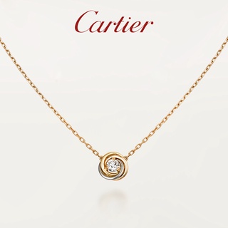 [พร้อมกล่อง] Cartier Cartier Trinity Series โรสโกลด์ ทองคําขาว เพชรสามสี สร้อยคอทอง