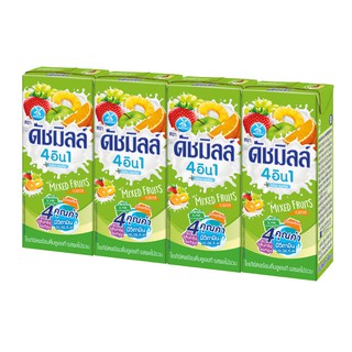 ดัชมิลล์4in1 ผลไม้รวม 180ml x4