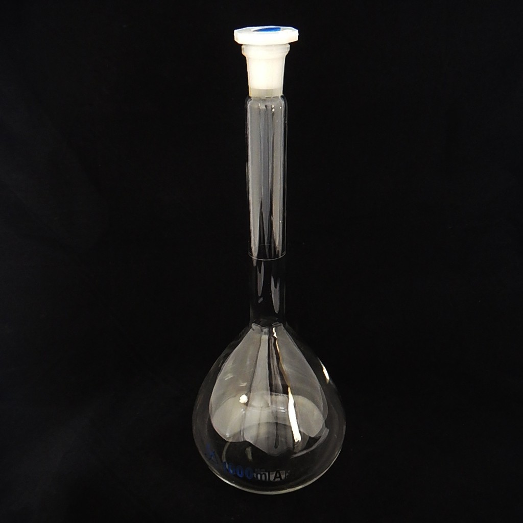ขวดวัดปริมาตร จุกปิดพลาสติก Class A 1000 มิลลิลิตร Volumetric Flask with Plastic Stopper (Class A) 1000 ml.
