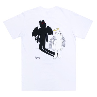 Ripndip bitch เสื้อยืดคอกลม แขนสั้น ผ้าฝ้าย พิมพ์ลายแมว ทรงหลวม แฟชั่นอินเทรนด์