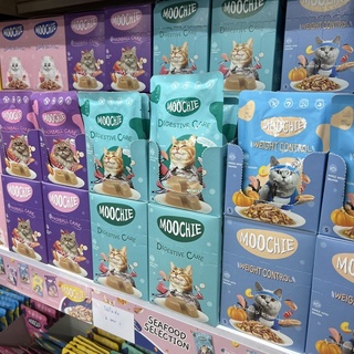 Moochie (มูชี่) For Cat แมว อาหารเปียกชนิดซองสำหรับแมว ขนมแมว แมวเลีย เปียก ยกกล่อง 12 ชิ้น