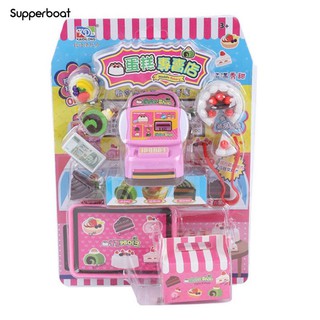 ชุดของเล่นจำลอง Silmulation​ Sweet Cake Store Cash Register Playset Toy KAIDILONG 10 In 1 Mini Cashier Cake Shop Toys