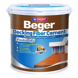 สีทาพื้นไม้ไฟเบอร์ซีเมนต์ BEGER CLEAR เงา 1 แกลลอน BEGER WOODSTAIN FIBER CEMENT สีสำหรับทาเคลือบไม้สังเคราะห์ไฟเบอร์ซีเม