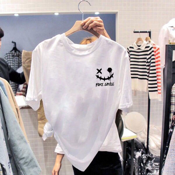 BK-456-SHORT เสื้อยืดแขนสั้นพร้อมส่ง 7สี ลายการ์ตูน ขายดีตามเทรนต์ ลายน่ารัก สีสันสดใส่น่ารัก ใส่ได้ทั้งหญิงและชาย
