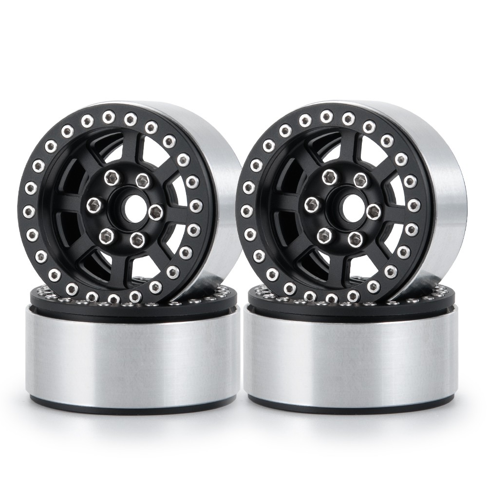 1//4 x 2.2/'/' Alloy Beadlock Wheels For RC 1//10 AXIAL Wraith SCX10 TRX4 Crawler