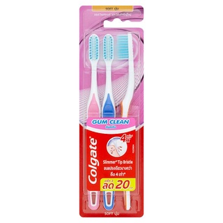 🔥The Best!! คอลเกต กัมคลีน แปรงสีฟันขนแปรงนุ่ม 3 ด้าม Colgate Gum Clean Soft Toothbrush 3pcs