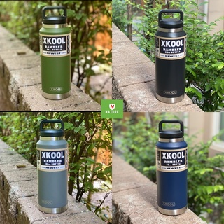 ⚡🔥ด่วน พร้อมส่ง!⚡🔥Xkool แก้ว กระติกน้ำขนาด 36Oz เก็บอุณหภูมิความเย็น,ร้อนสีพื้นเนื้อแก้วเป็นสแตนเลส304ไม่มีไอน้ำเกาะข้าง