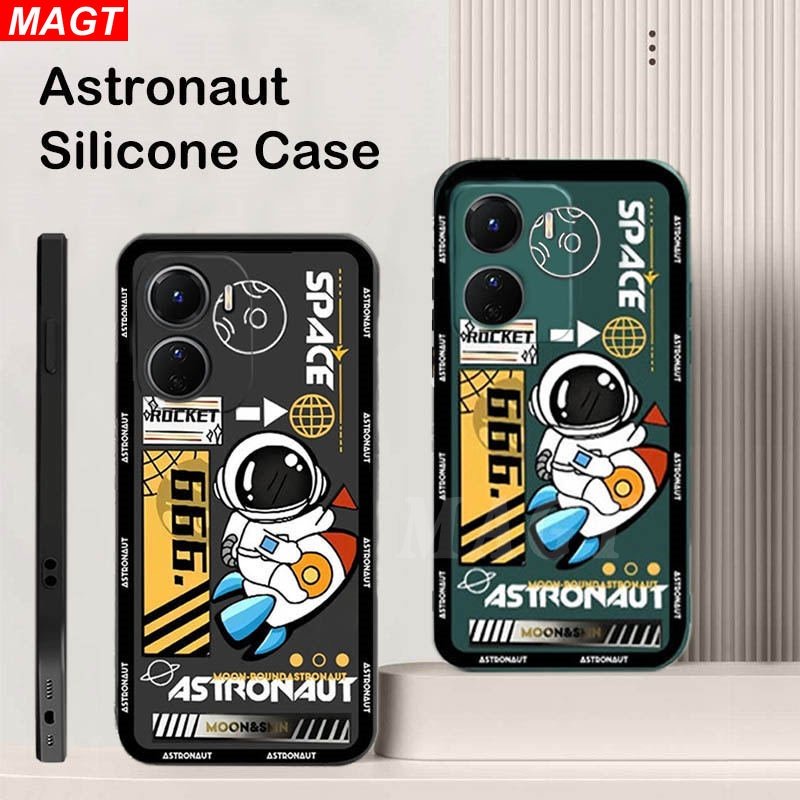 เคสโทรศัพท์มือถือ ลายฉลากนักบินอวกาศ สําหรับ VIVO Y02 Y16 Y35 Y22 V27E IQOO Z7x Y15S Y12S Y20 Y33S Y