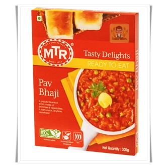 แกง เปา บาจี Pav Bhaji สำเร็จรูป พร้อมทาน ยี่ห้อ MTR (300 กรัม) -- MTR – Ready to Eat -  Pav Bhaji (