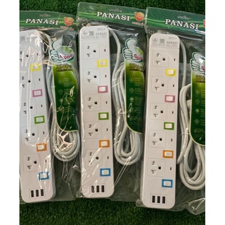 ปลั๊กไฟ Panasi 1095U-5 ปลั๊ก 5 ช่อง 3 USB 5เมตร