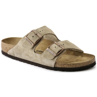 รองเท้าแตะใส่สบายสุดๆ Birkenstocks Arizona Sue Leather Outer Wear Retro Fashion Slippers for Men and Women